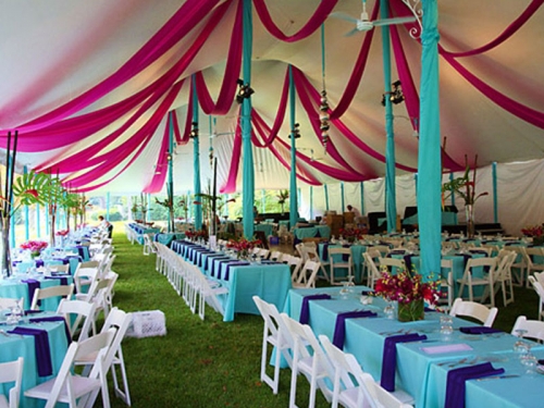 20X20 Party Tent With Lining Decoration