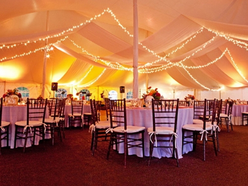 20X20 Party Tent With Lining Decoration