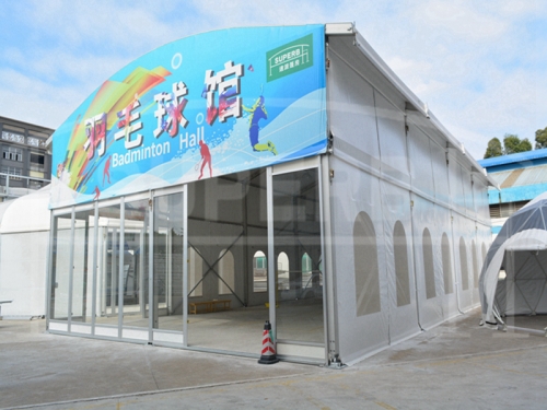 Badminton court tent