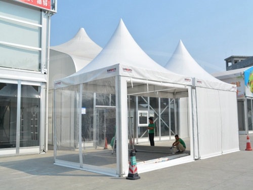 Clear White Indian Wedding Pagoda Tent With Plastic Water Tank