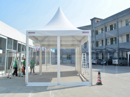 Clear White Indian Wedding Pagoda Tent With Plastic Water Tank