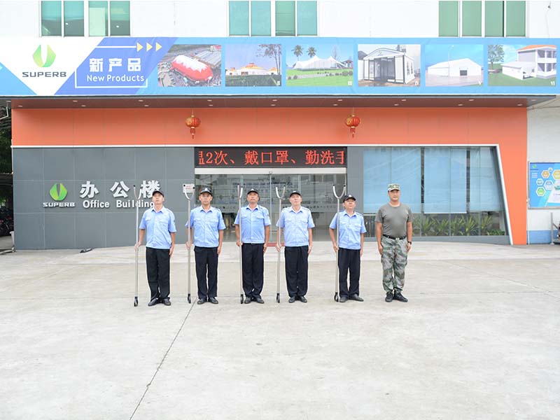 Superb Tent Security guard training to protect the company's safety
