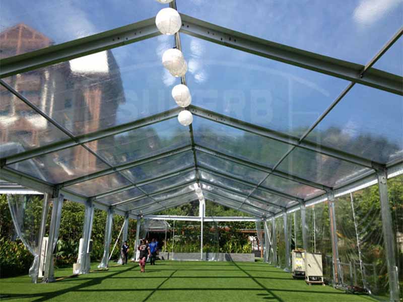 big outdoor transparent wedding party tent in Singapore